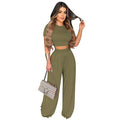 Fashion Casual Wide Leg Two-piece Set